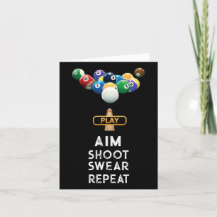 Tarjeta Divertidos Billiards Regalo Camiseta Para El Jugad