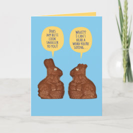 Tarjeta Divertidos conejitos de chocolate con morena