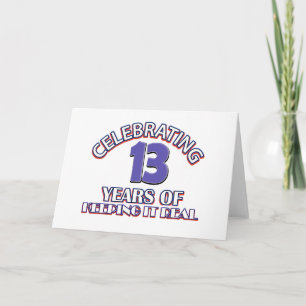 Tarjeta Divertidos diseños de 13 años