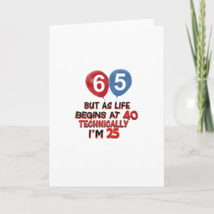 Tarjeta divertidos diseños de cumpleaños 65