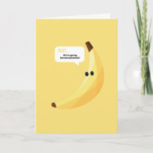 Tarjeta Divertidos Favoritos de Fiesta de Plátano Retro Ed