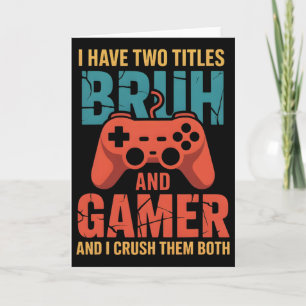Tarjeta Divertidos juegos de video vintage de gamer para n