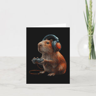 Tarjeta Divertidos juegos gráficos de Capibara para gamer