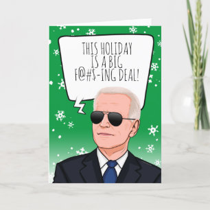Tarjeta Divertidos Navidades de Biden: Esta festividad es 