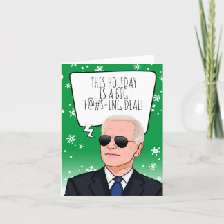 Tarjeta Divertidos Navidades de Biden: Esta festividad es 
