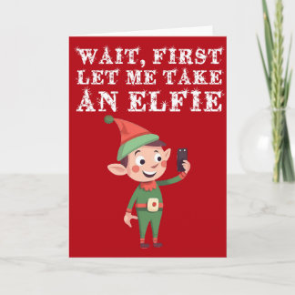 Tarjeta Divertidos Navidades De Elf Pun Me Dejaron Tomar U