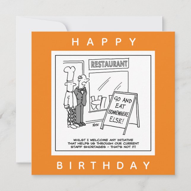 Tarjeta Divertidos problemas de personal en la industria d (Anverso)