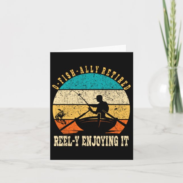 Tarjeta Divertidos Reel-y Retirado De Pescado-O Disfrutand (Anverso)