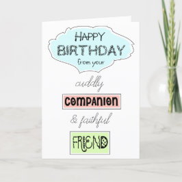 Tarjeta Divertidos saludos de cumpleaños de un gato de per