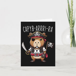 Tarjeta Divi Capyb-arrr-ra Pirata Capybyra Halloween Chico