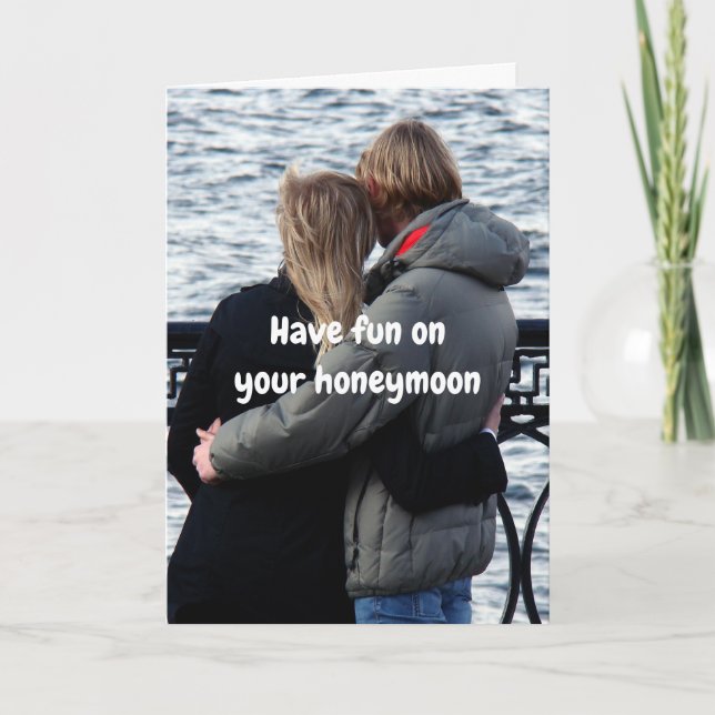 Tarjeta Diviértanse en su luna de miel. (Anverso)