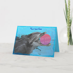 Tarjeta Diviértase con un delfín (plantilla 2)
