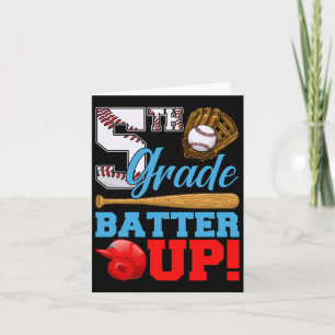Tarjeta Diviértete 5to Grado Batter Up Béisbol Primer Día 