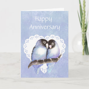 Tarjeta Diviértete Aniversario Amor pájaros Humor