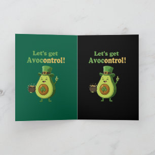Tarjeta Diviértete "Avocontrol" Día de San Patricio Aguaca