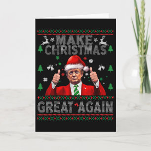 Tarjeta Diviértete Baile de Trump Feliz Navidad Suéter Feo