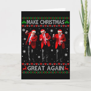 Tarjeta Diviértete Baile de Trump Haz la Navidad Grande de