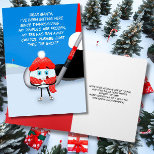 Tarjeta Diviértete Bola de Golf Congelada Navidad