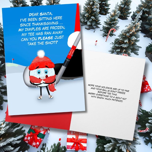Tarjeta Diviértete Bola de Golf Congelada Navidad (Subido por el creador)