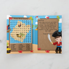 Tarjeta Diviértete Capitán Pirata de Niños Búsqueda de Pal