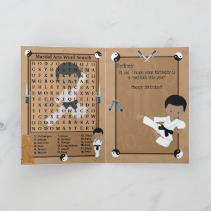 Tarjeta Diviértete Chicos Negros Búsqueda de Palabras de K