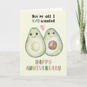 Tarjeta Diviértete con el Aniversario del Aguacate Eres To