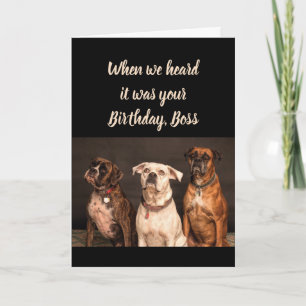 Tarjeta Diviértete con el humor del jefe de cumpleaños del