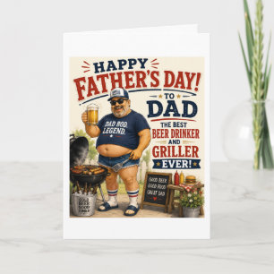 Tarjeta Diviértete con el mejor bebedor de cerveza, Papá d