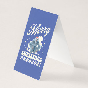 Tarjeta Diviértete con el Yeti de Navidad con Humor Festiv