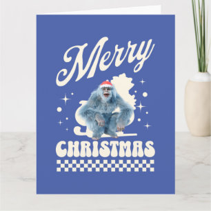 Tarjeta Diviértete con el Yeti de Navidad Humor Festivo