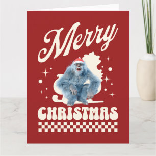 Tarjeta Diviértete con el Yeti de Navidad Humor Festivo