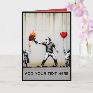 Tarjeta Diviértete con estilo Banksy Anti San Valentín