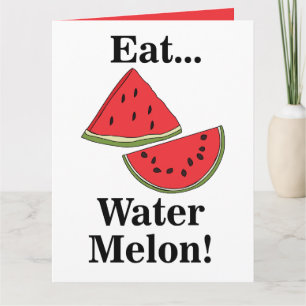 Tarjeta Diviértete con Sandía Fruta Verano Fiesta
