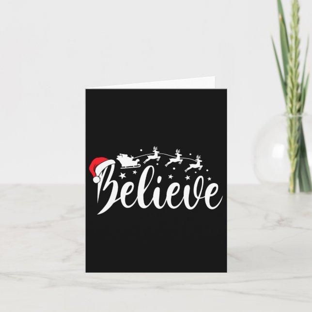 Tarjeta Diviértete con Santa Xmas Pijama Navideño Hombres  (Anverso)