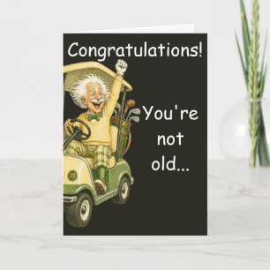 Tarjeta Diviértete Cumpleaños Humor Golfista Pasado de Mod