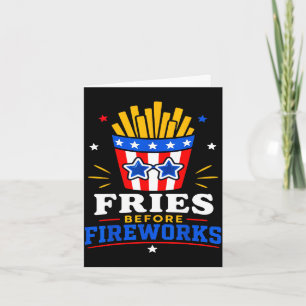 Tarjeta Diviértete el 4 de julio con papas fritas francesa