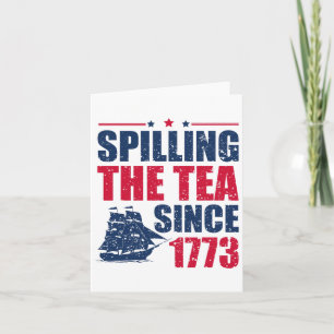 Tarjeta Diviértete el 4 de julio derramando el té desde 17