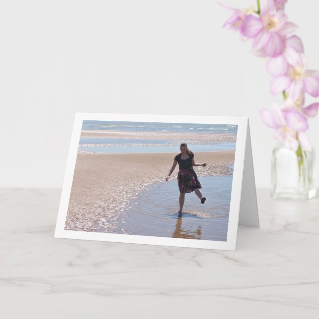 Tarjeta Diviértete en la Playa (Orquídea)