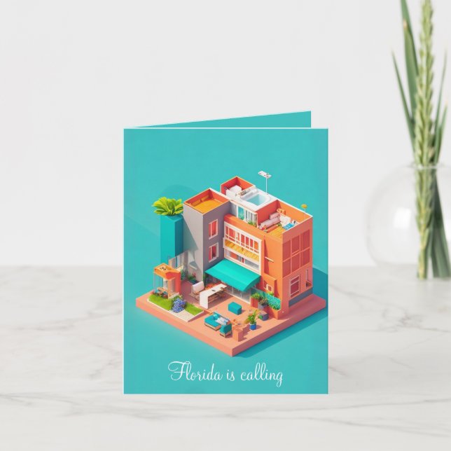 Tarjeta Diviértete en las vacaciones de Florida (Anverso)