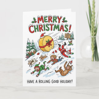 Tarjeta Diviértete en Navidad con el Rodillo de Queso – Sa