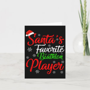 Tarjeta Diviértete en Navidad El jugador de biatlón favori