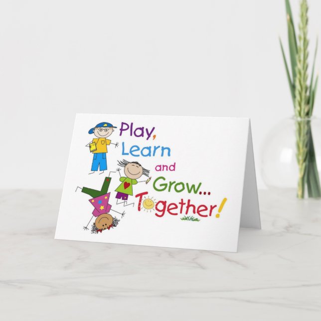 Tarjeta DIVIÉRTETE EN TU "1.er DÍA DE KINDERGARTEN" (Anverso)