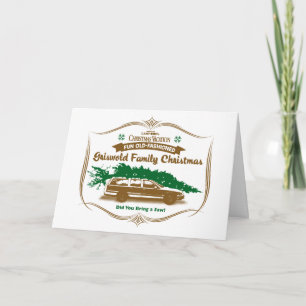 Tarjeta Diviértete en una Navidad Griswold al Estilo Antig
