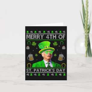 Tarjeta Diviértete Feliz 4to Día de San Patricio Joe Biden