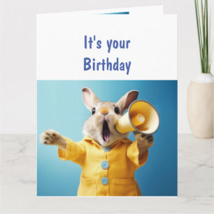 Tarjeta Diviértete Humor de Conejo Animales Cumpleaños Ant