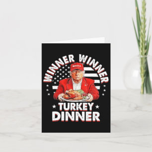 Tarjeta Diviértete Humor Trump Ganador Ganador Cena De Pav