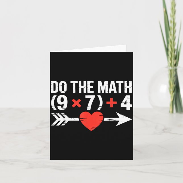 Tarjeta Diviértete Matemáticas 67 Día de San Valentín Seis (Anverso)
