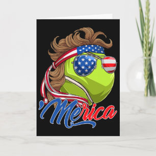 Tarjeta Diviértete Merica Tenis Ll Y Bandera De Usa Sungle