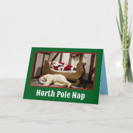 Tarjeta Diviértete Navidad Polo Norte Siesta de Navidad