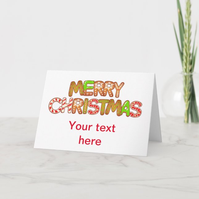 Tarjeta Diviértete Navidad Texto Divertido Palabras Texto  (Anverso)